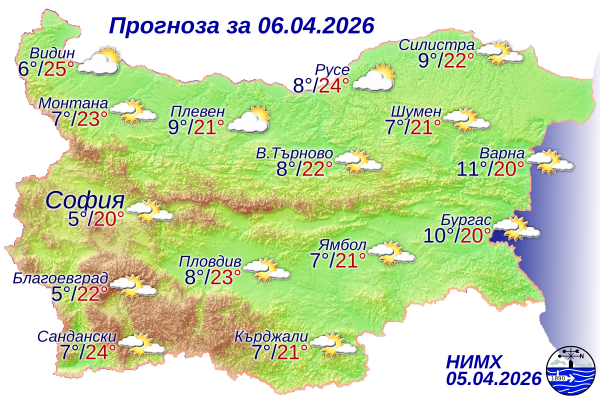 Ето какво ще бъде времето днес