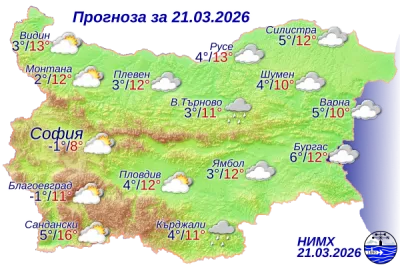 Ето какво ще бъде времето днес