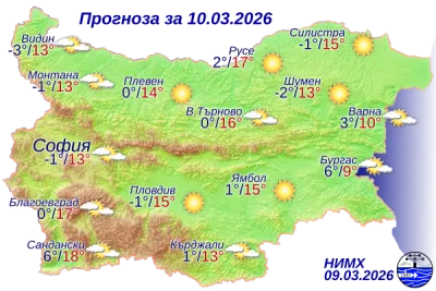 Ето какво ще бъде времето днес