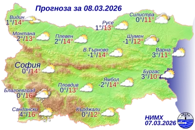 Ето какво ще бъде времето днес