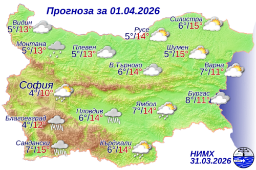 Ето какво ще бъде времето днес