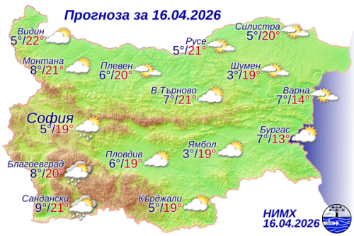 Ето какво ще бъде времето днес