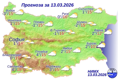 Ето какво ще бъде времето днес