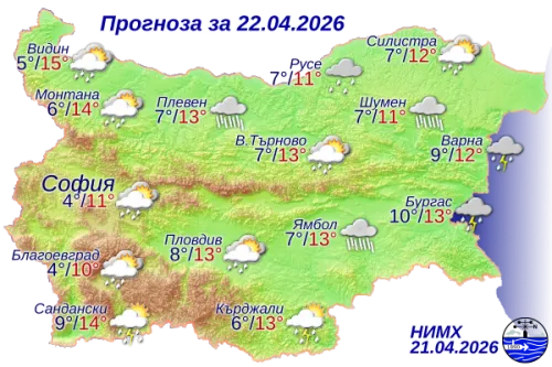 Ето какво ще бъде времето днес