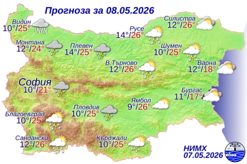 Ето какво ще бъде времето днес