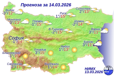 Ето какво ще бъде времето днес
