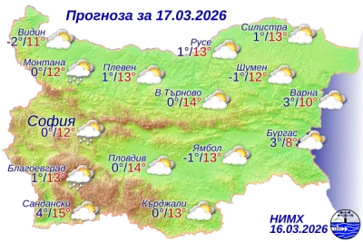 Ето какво ще бъде времето днес