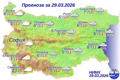 Ето какво ще бъде времето днес