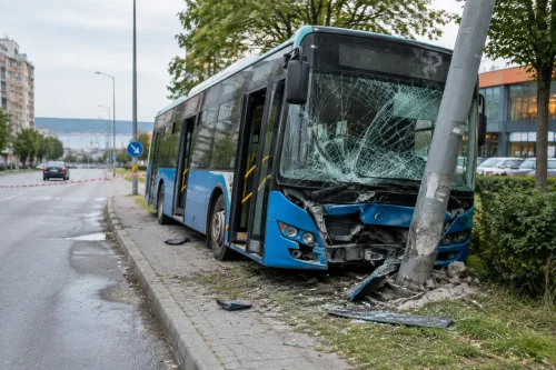 Дете и две жени пострадаха при самокатастрофа с автобус във Варна