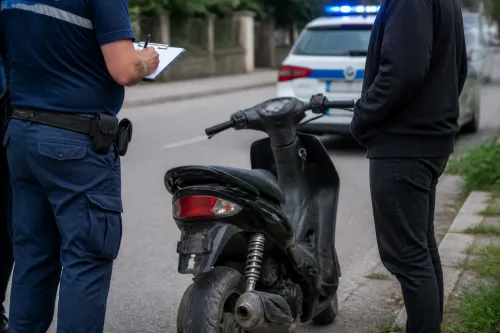 Полицията в Девня образува бързо производство за нерегистриран мотопед