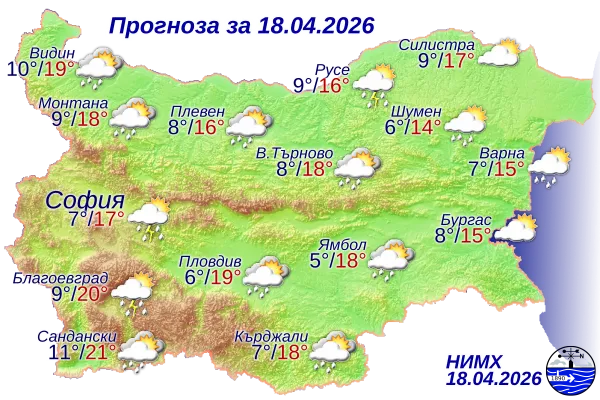 Ето какво ще бъде времето днес