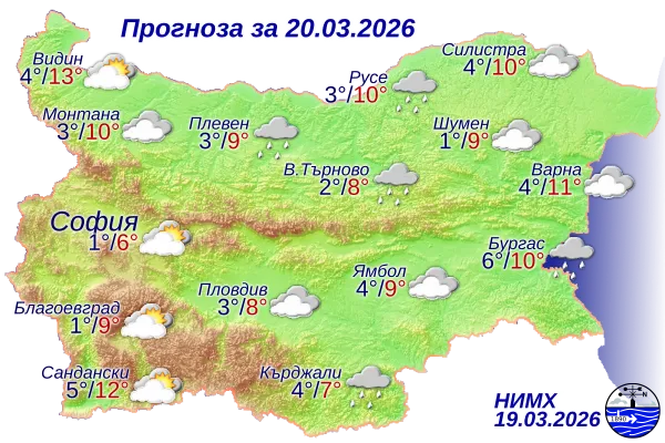 Ето какво ще бъде времето днес