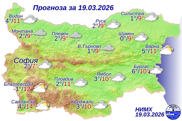 Ето какво ще бъде времето днес