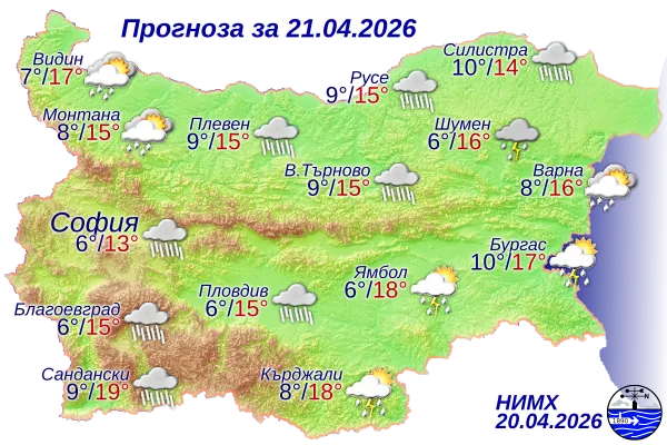 Ето какво ще бъде времето днес