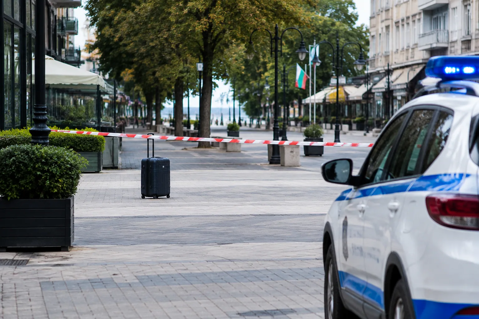 Полицията отцепи пешеходната зона на бул. „Княз Борис“ във Варна