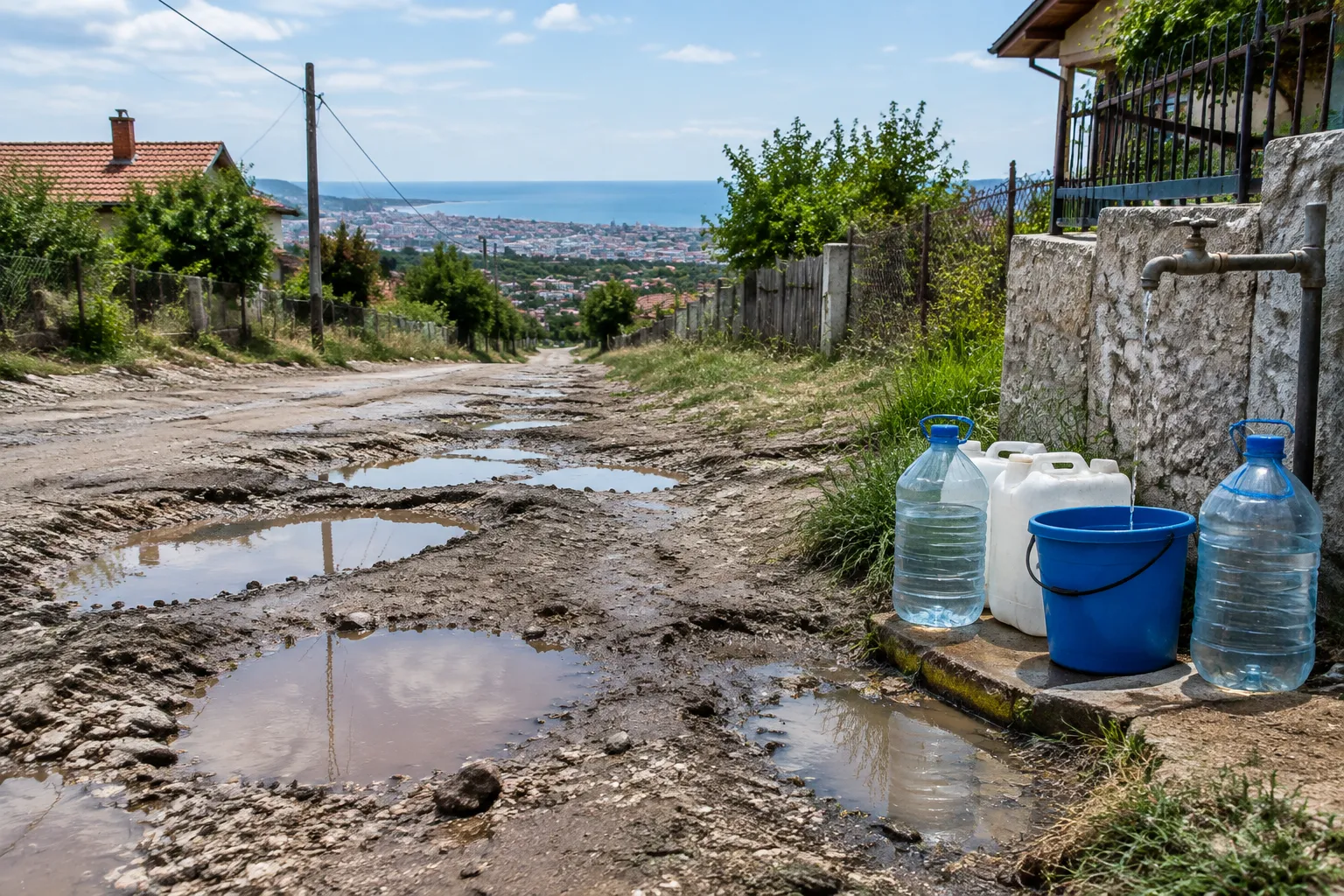 Жители на местност Планова във Варна протестират за пътища и вода
