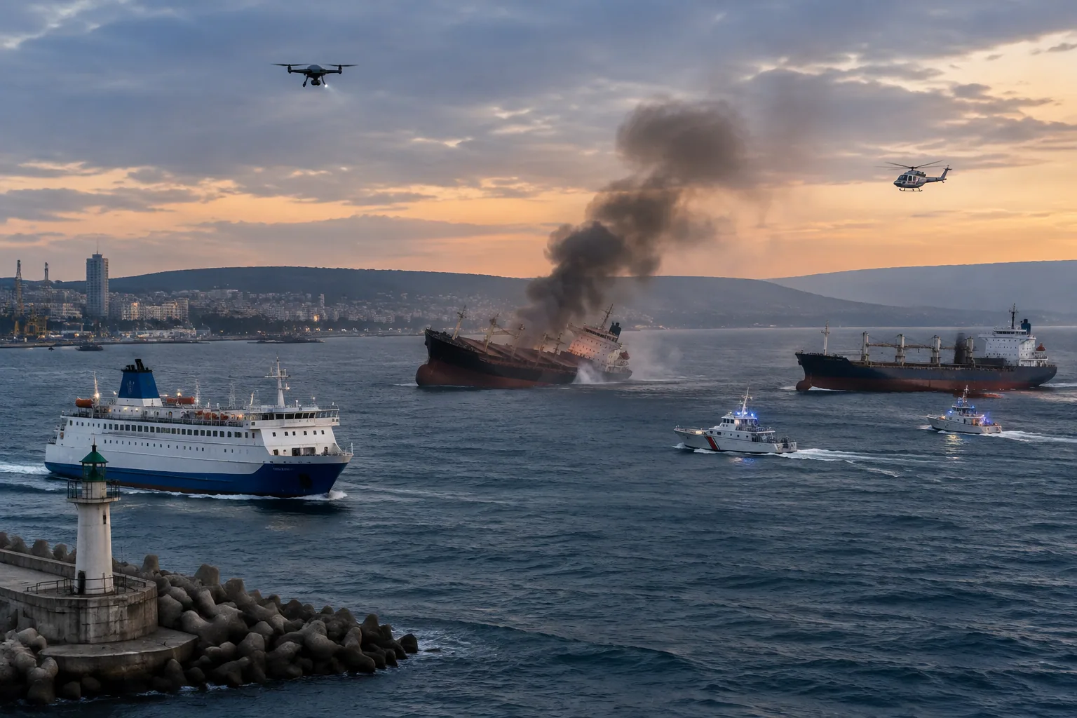 Maritime.bg: Дронове атакуваха два кораба край Бяла