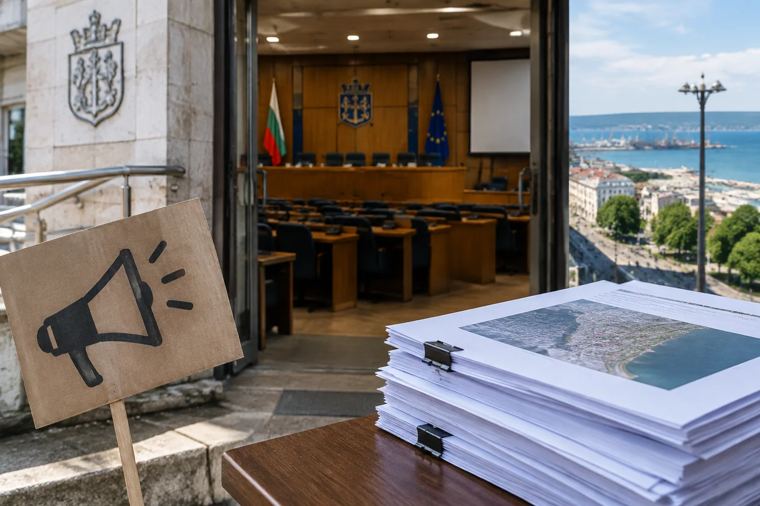Граждани във Варна атакуваха късното обсъждане на нов дълг