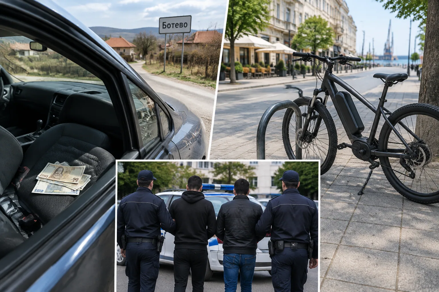 Полицията във Варна задържа двама за кражби в Ботево и центъра