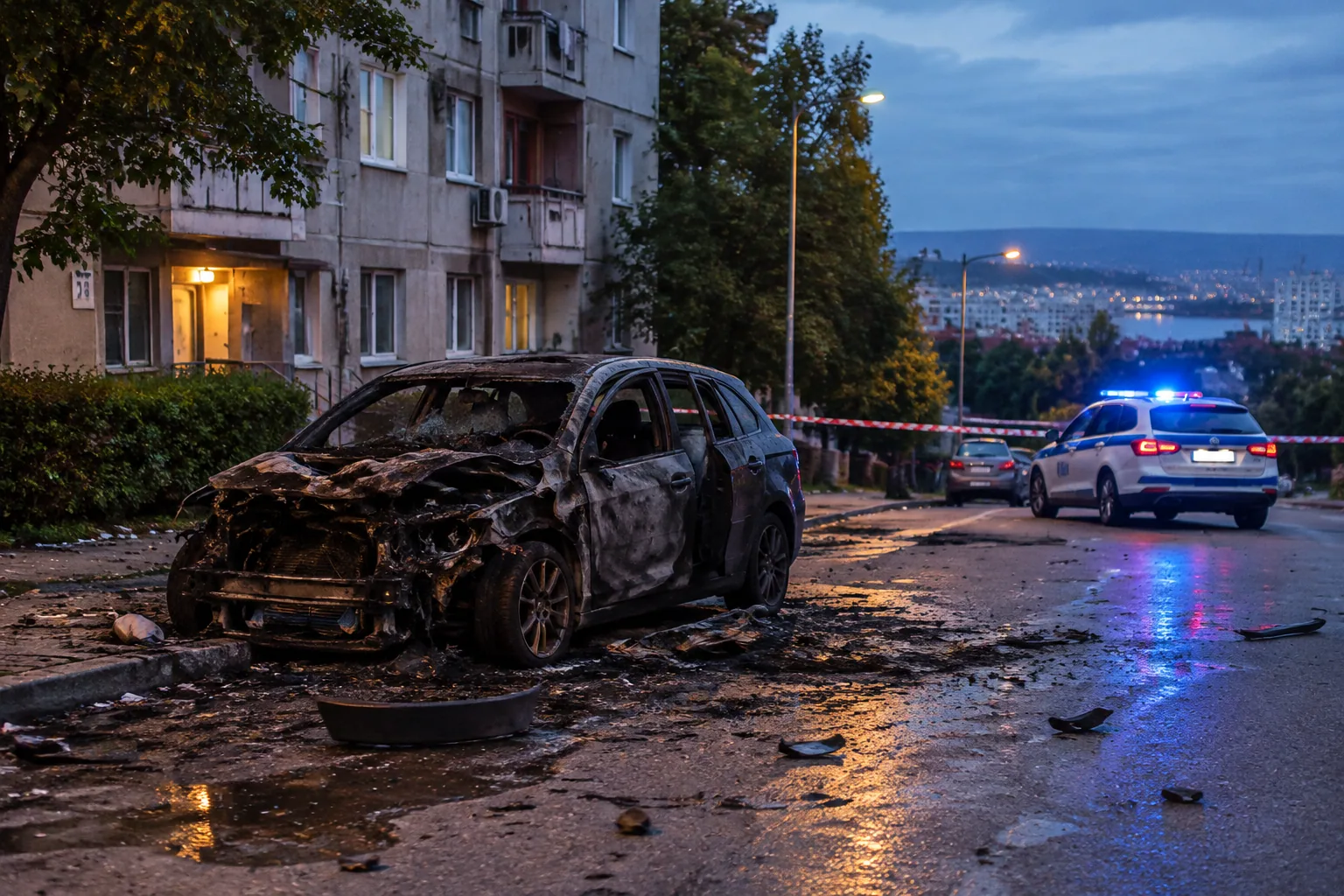 Кола се взриви във Варна, съседи съобщават за ранено момиче